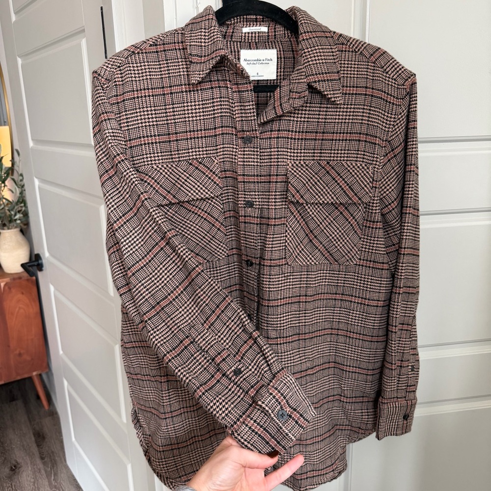 Abercrombie & Fitch Oversized Flannel Shirt Jacket